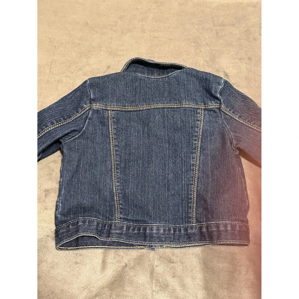 Old Navy Toddler Girls Blue Denim Jacket Size 2T Dark Wash Jean Trucker Jacket